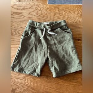 Hatley dark sage green shorts, size 4